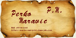 Perko Maravić vizit kartica